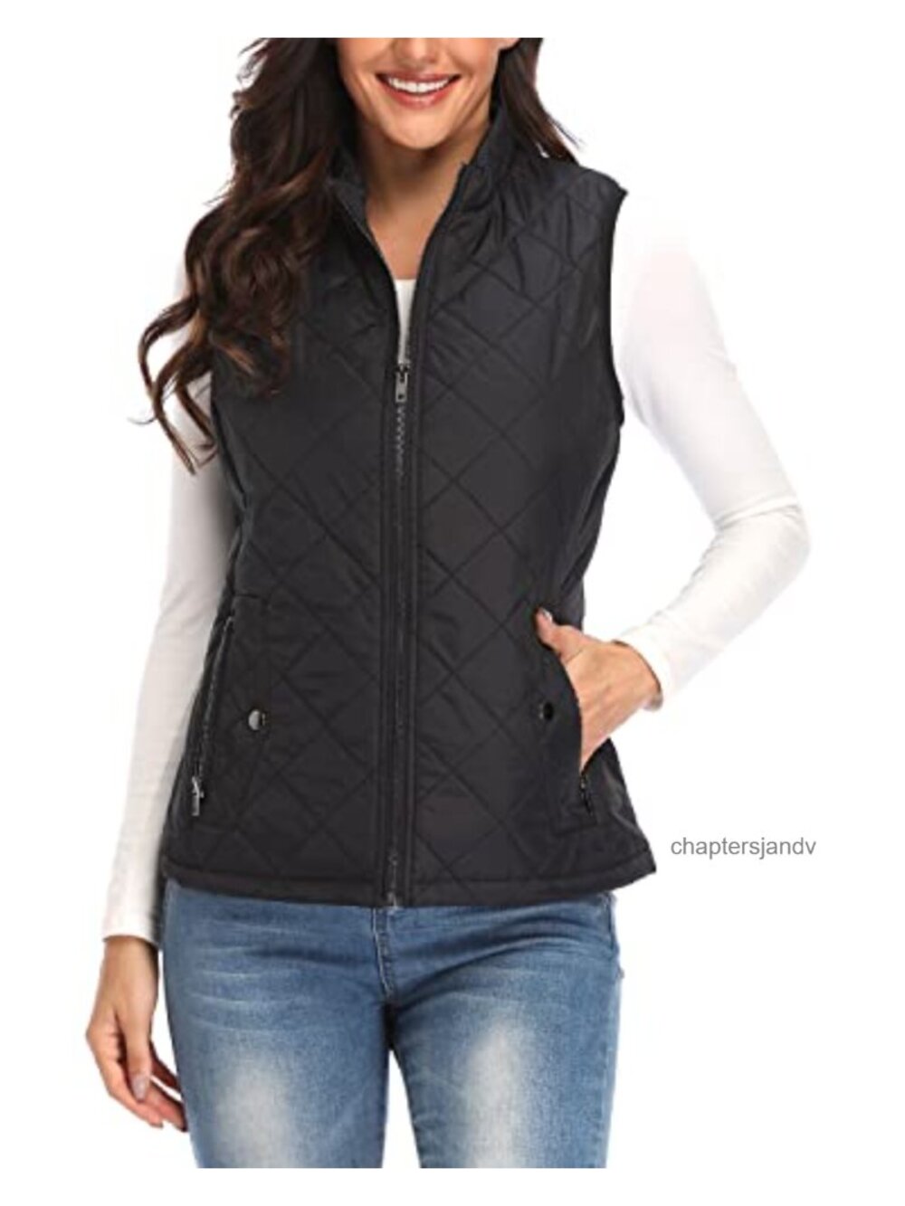 Quilted Lightweight Zip Pockets Padded Gilet Vest